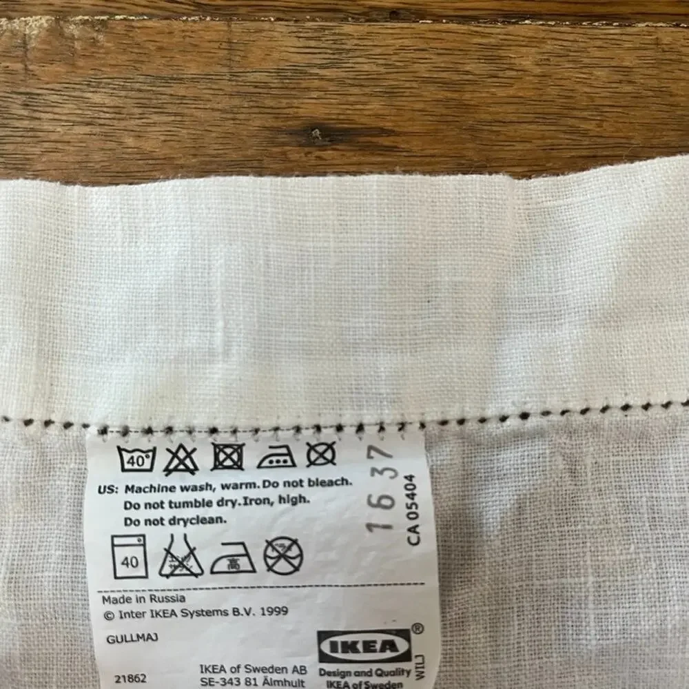 IKEA Gullmaj Ivory Cloth Napkins 14 X 15 Linen Cotton Blend
